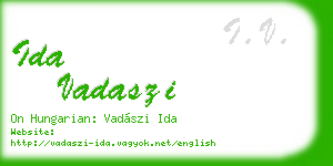 ida vadaszi business card